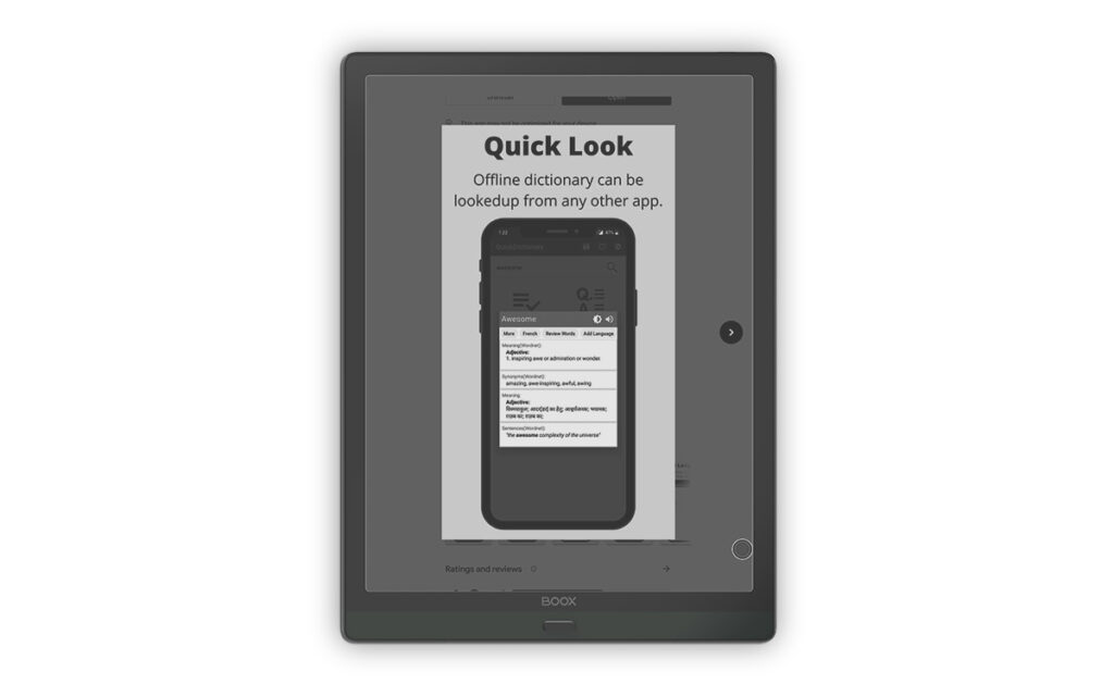 An illustration of Quick Dictionary on Google Play Store