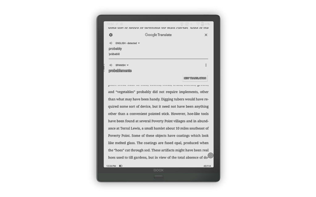 Look up words in the Google Translate popup