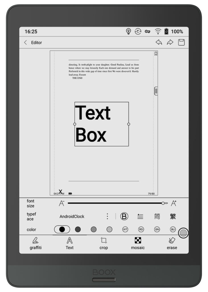 Type texts on the picture