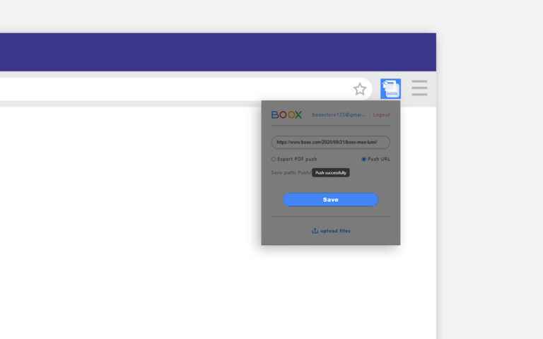 Push web URL successfully to the PushRead app in BOOX